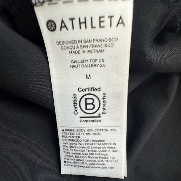 ATHLETA Gallery Top 2.0 Tunic Hybrid Work Top in Black Size Medium - Picture 11 of 13